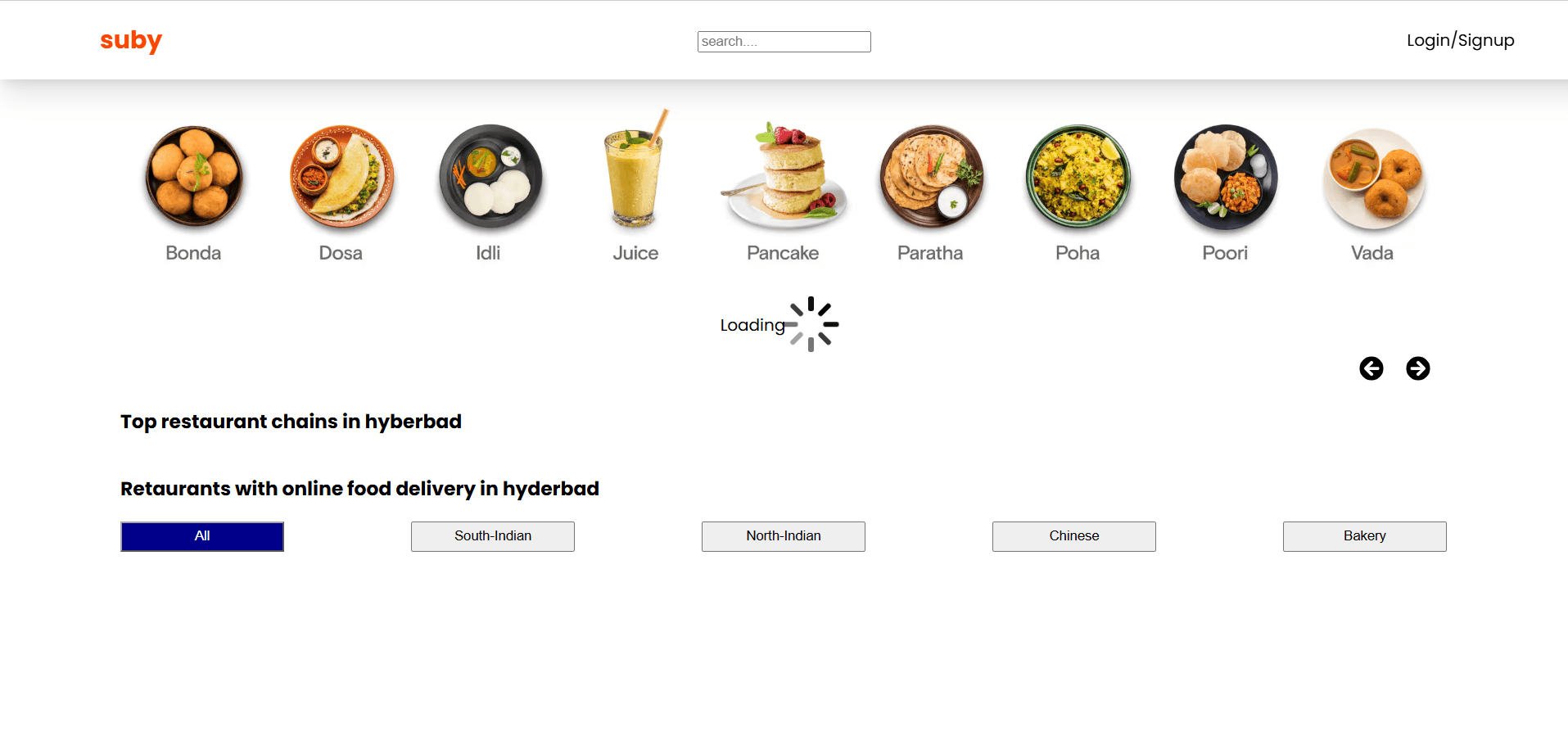 Suby Family Restaurant - Food ordering website with menu browsing and online ordering
