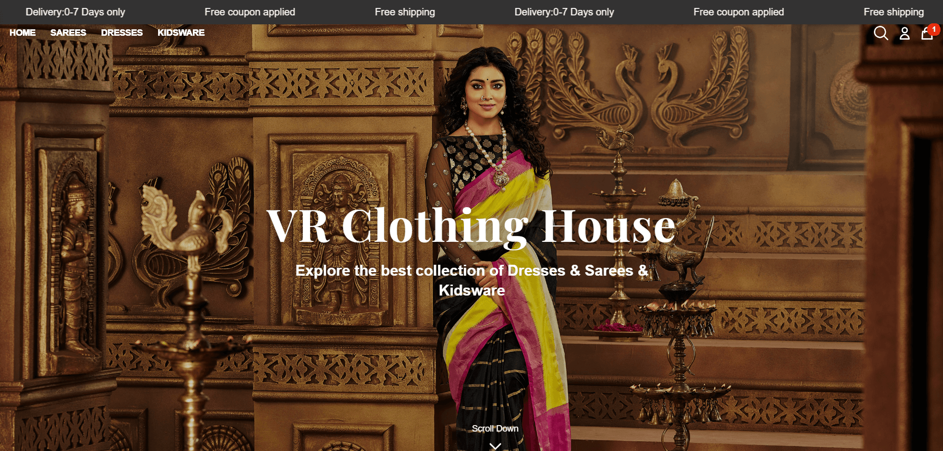 VR Clothing House E-commerce Website - Modern fashion store showcasing futuristic designs